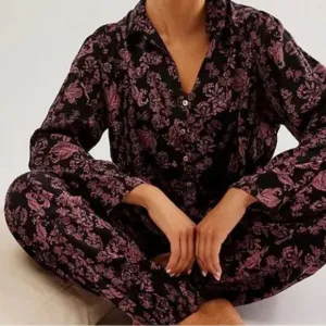 🆕 FREE PEOPLE Steady Love PJ Set / Black Combo - M