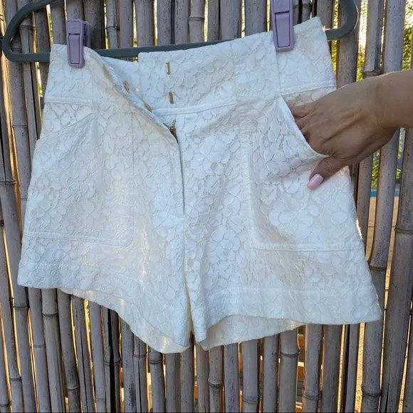 10 Crosby Derek Lam Women's White lace Shorts 2