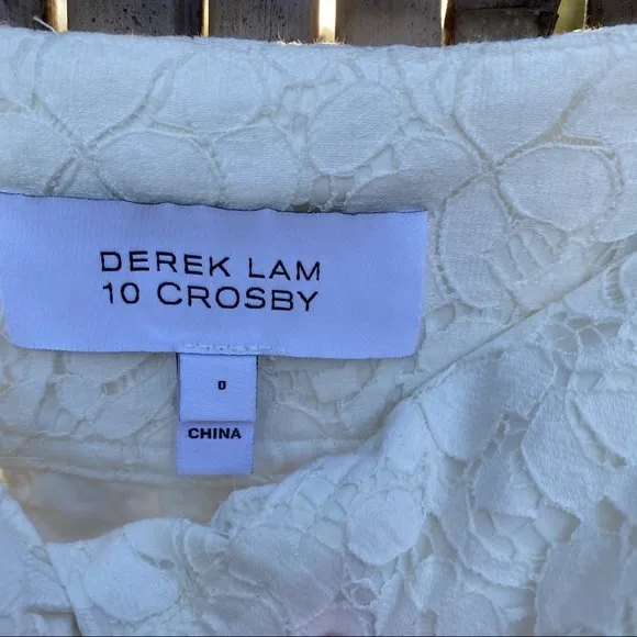 10 Crosby Derek Lam Women's White lace Shorts 2