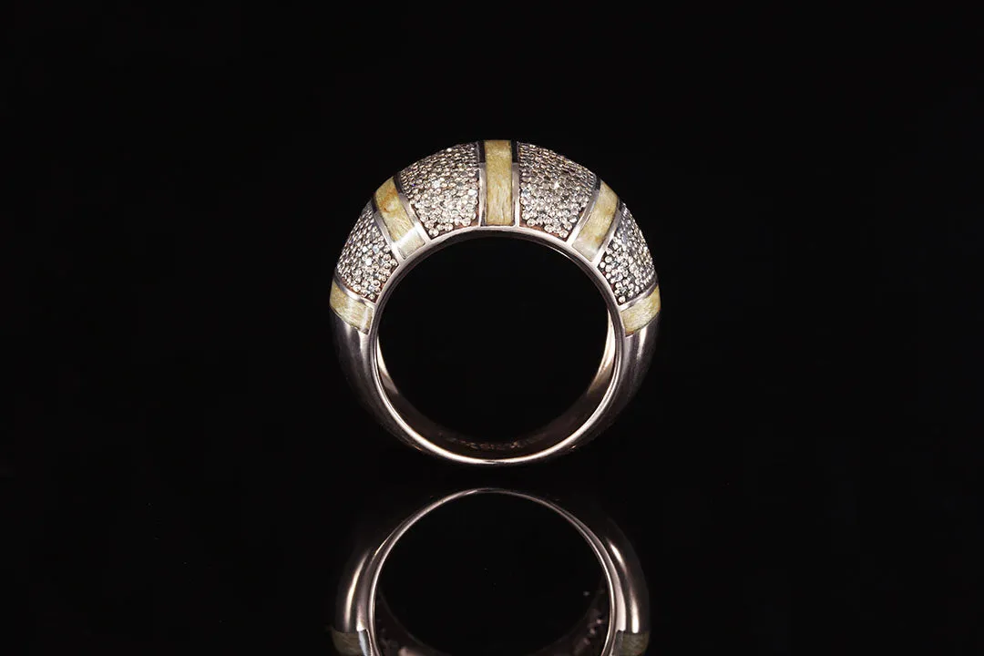 14K ROSE GOLD COCKTAIL RING WITH CHAMPAGNE DIAMONDS