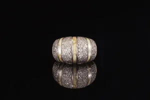 14K ROSE GOLD COCKTAIL RING WITH CHAMPAGNE DIAMONDS