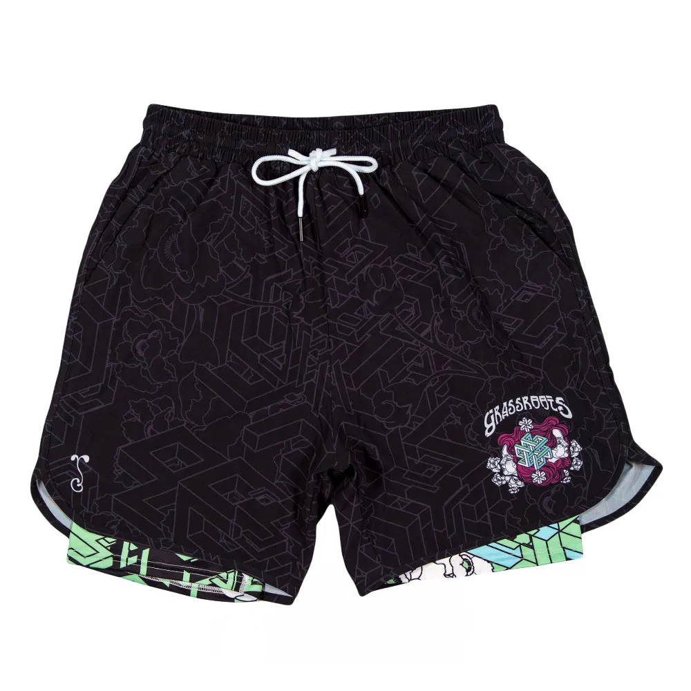 15th Anniversary Black Athletic Liner Shorts