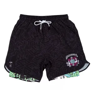 15th Anniversary Black Athletic Liner Shorts