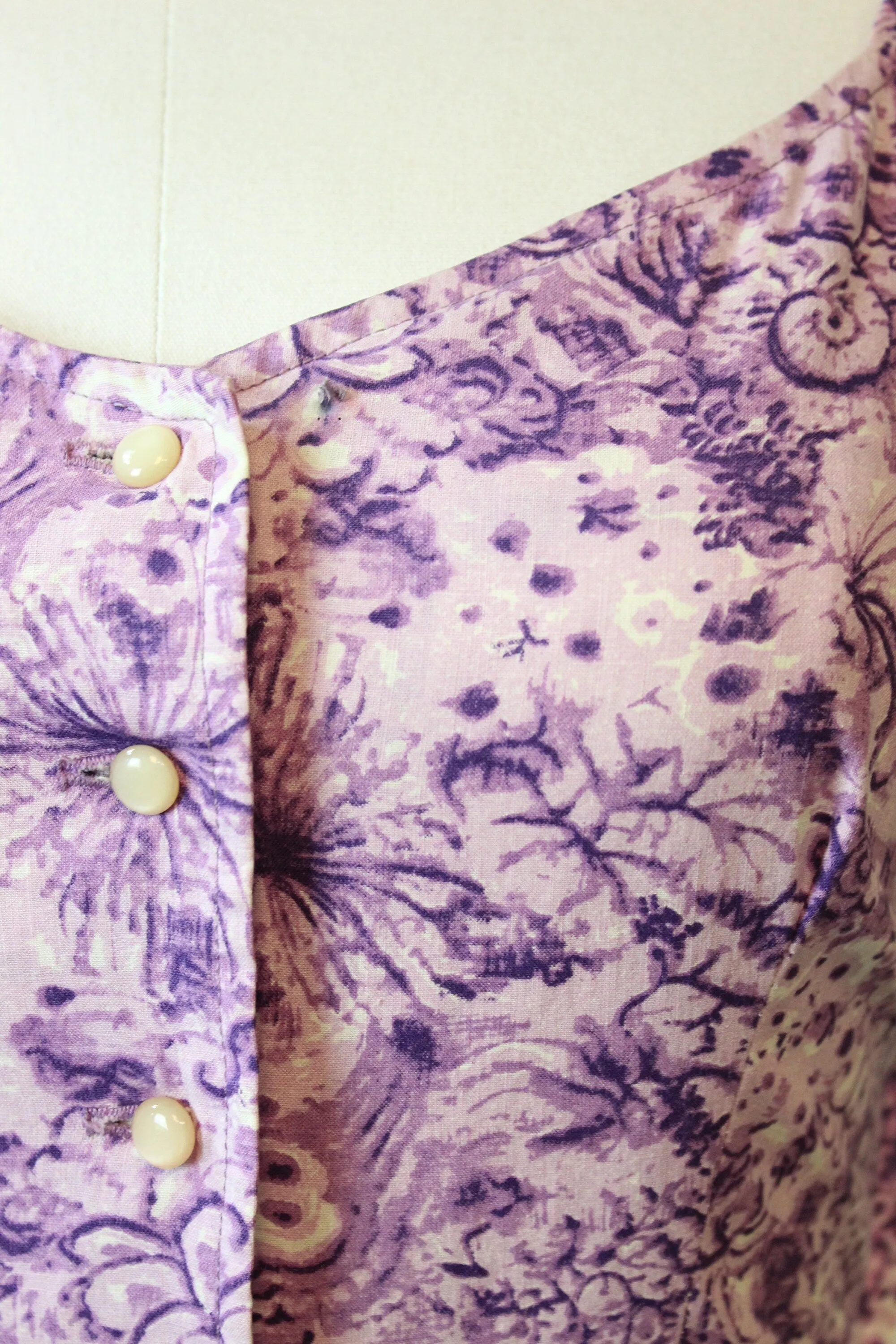 1950s 1955 documented PAT HARTLEY COTTON purple dress xs | new spring