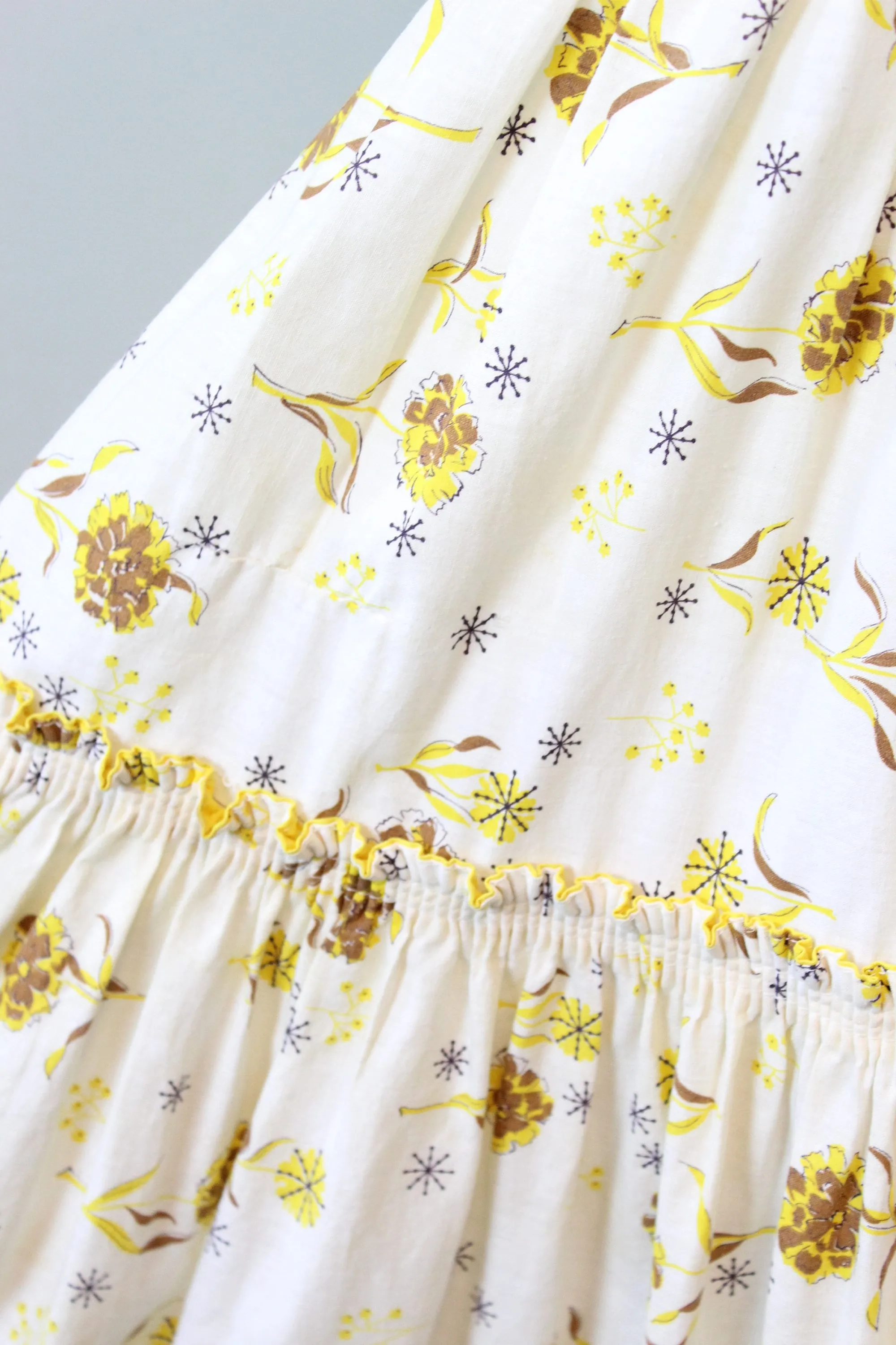 1950s cotton FLORAL HALTER dress xs  | new spring summer