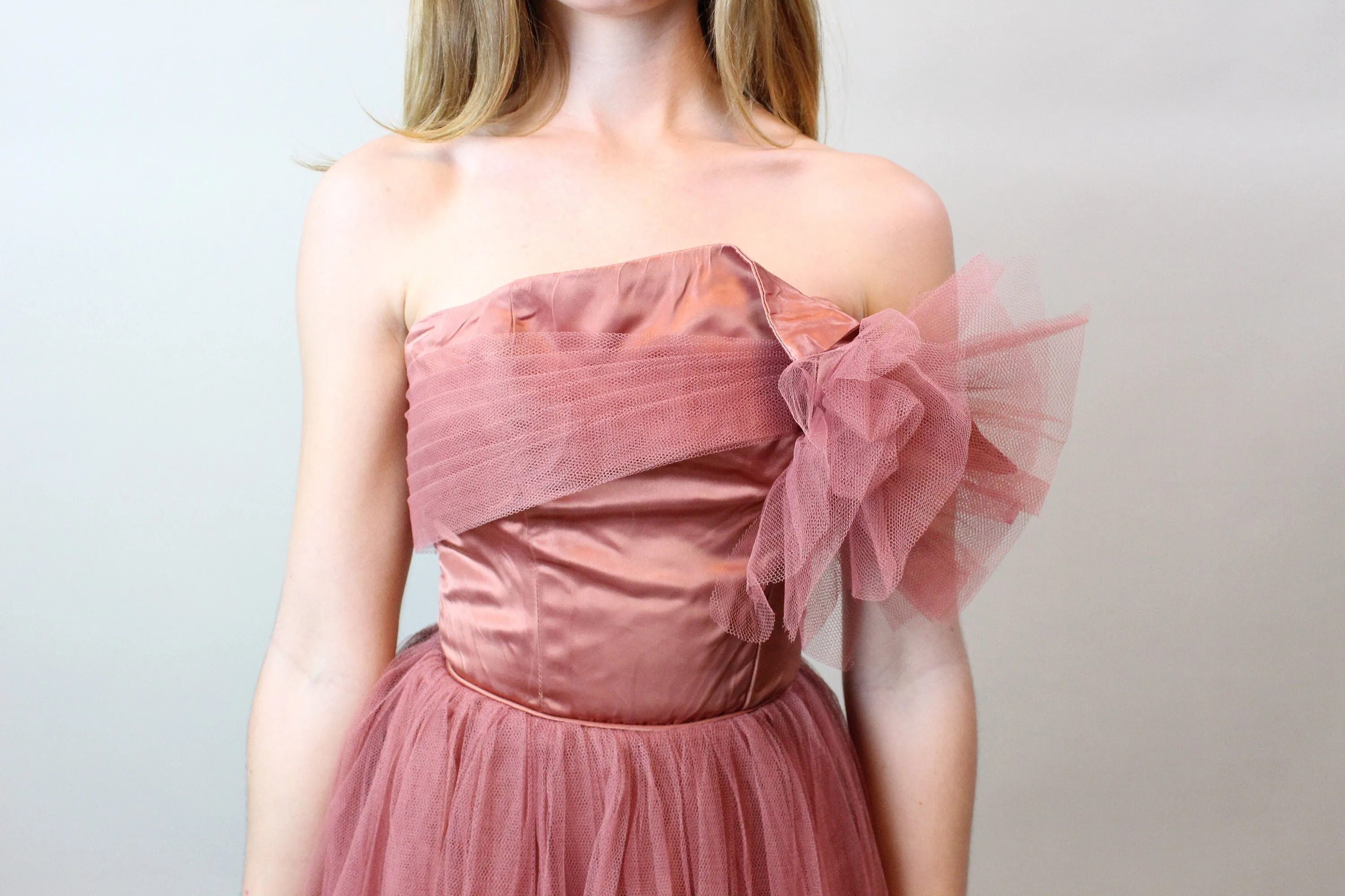 1950s EMMA DOMB coral cupcake tulle dress xxs  | new spring summer
