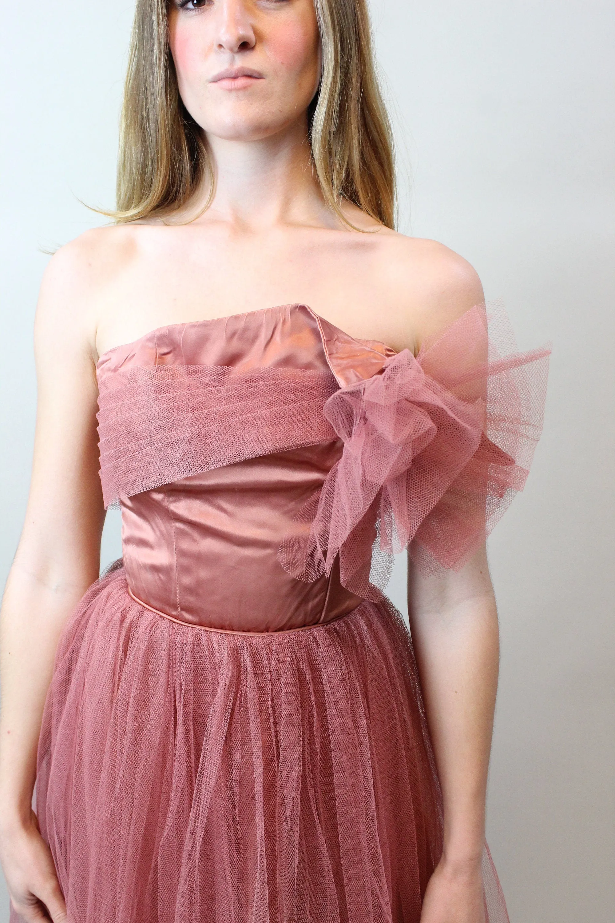 1950s EMMA DOMB coral cupcake tulle dress xxs  | new spring summer