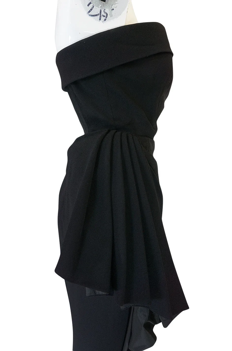 1950s Strapless Demi-Couture Paul Dauuay Fitted Dress