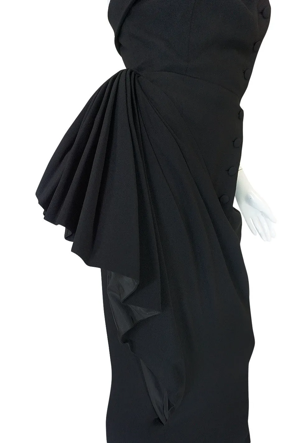 1950s Strapless Demi-Couture Paul Dauuay Fitted Dress