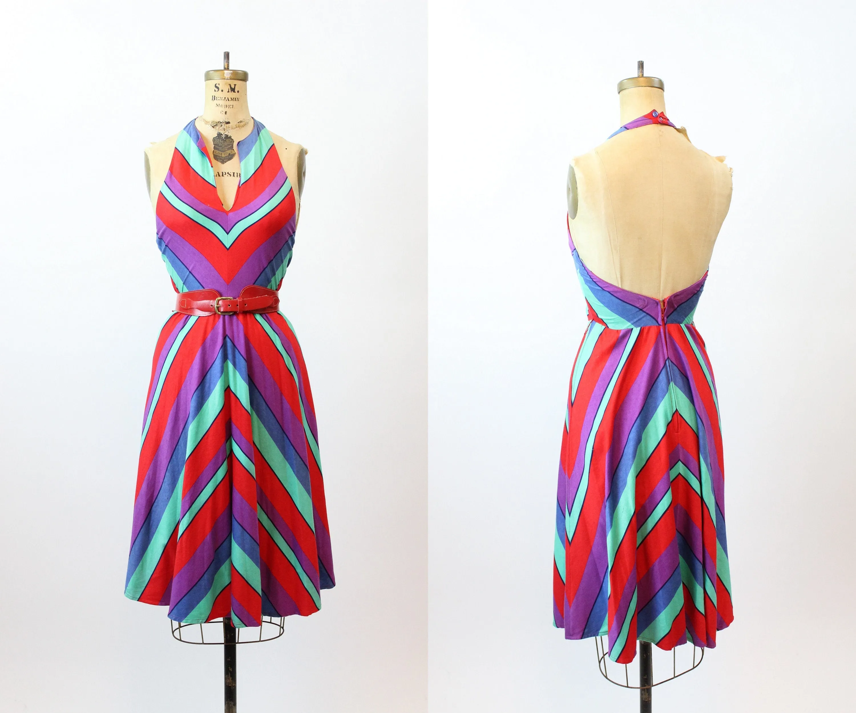 1970s EVELYN de JONGE halter dress xs | new spring summer