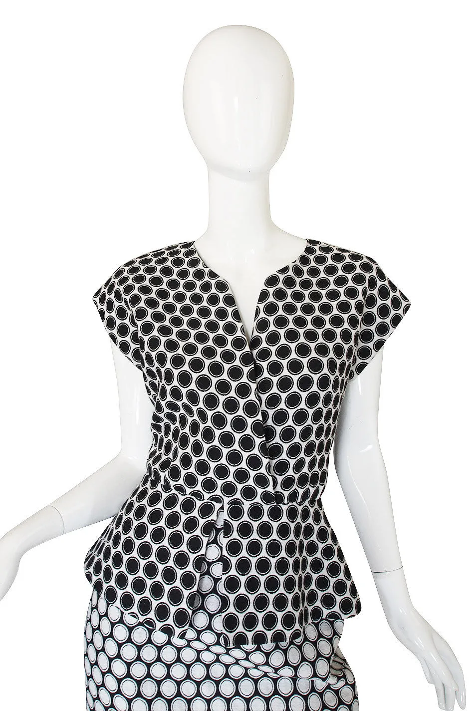 1980s Christian Dior Fitted Dot Dress