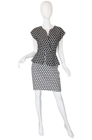 1980s Christian Dior Fitted Dot Dress