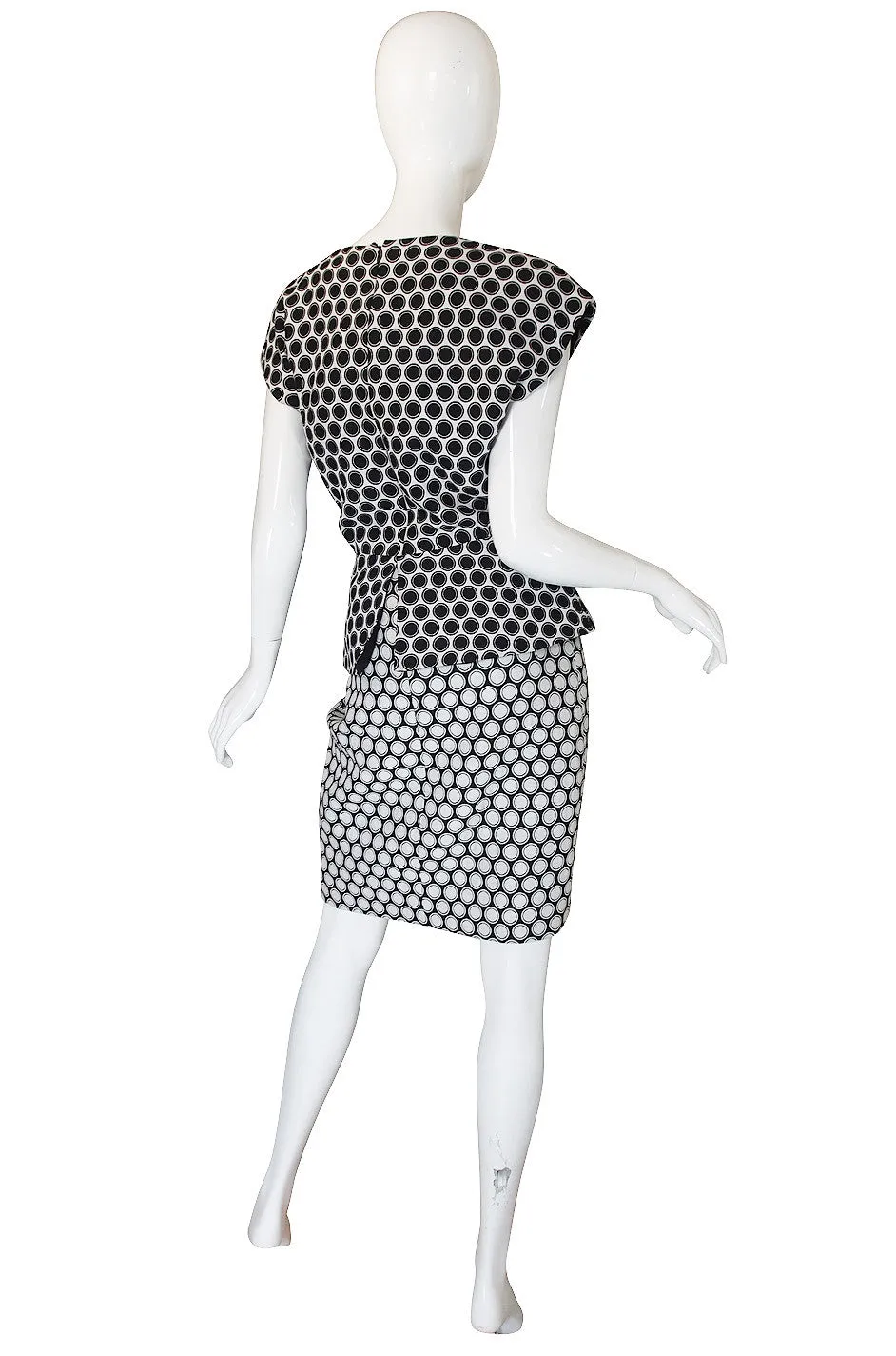 1980s Christian Dior Fitted Dot Dress