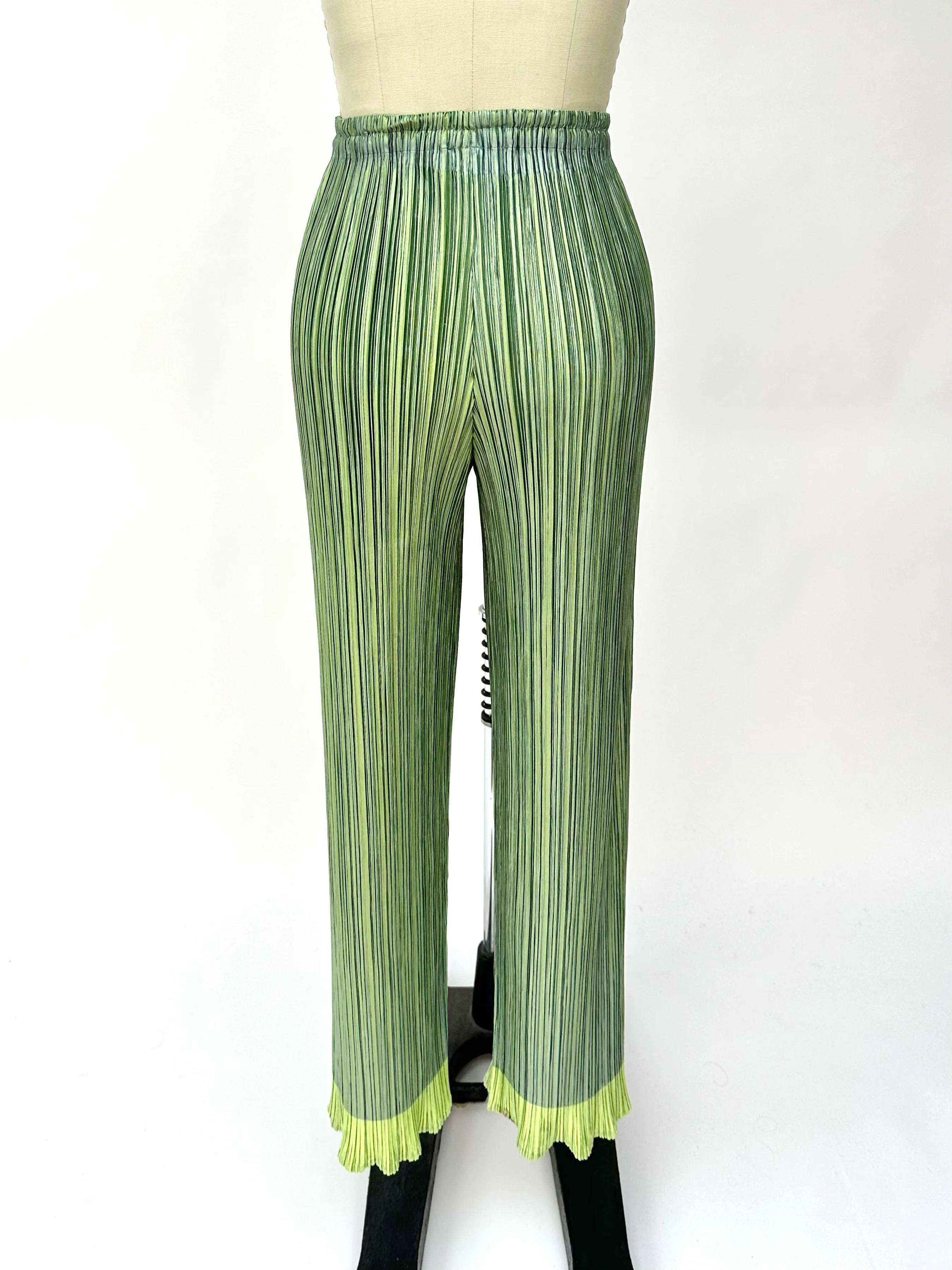 1990s Pleats Please Plissé Iridescent Mermaid Pants
