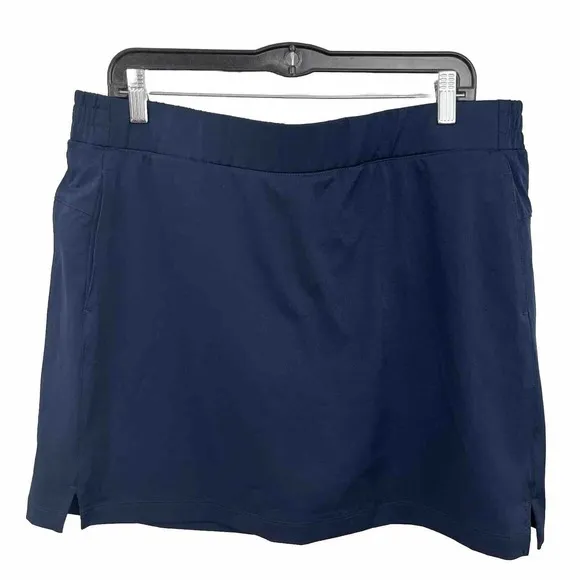 (2) Lady Hagen Skort Womens Size XL Blue Lined Pull On Skirt Golf Shorts Pockets