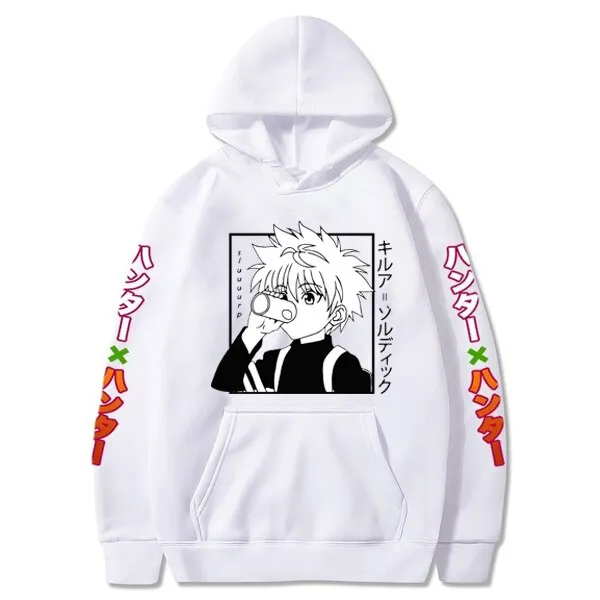 2020 Hot Anime Hunter X Hunter Hoodies Men/women Fashion Hip Hop Harajuku New High Quality killua eyes Hoodies and Sweatshirt