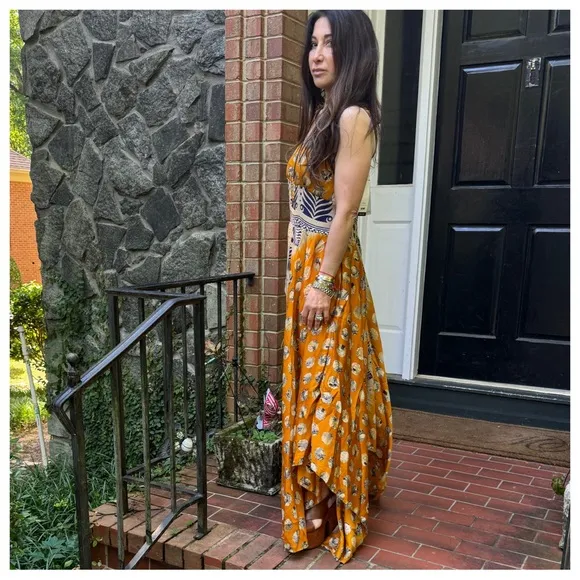34 Beautiful Silk Blend One of a Kind Sleeveless Maxi Dress