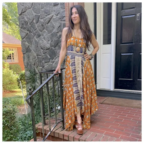 34 Beautiful Silk Blend One of a Kind Sleeveless Maxi Dress