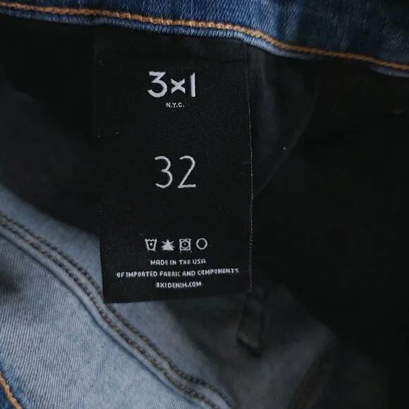 3x1 NYC Luca Wash High Rise Boot cut Jeans 32