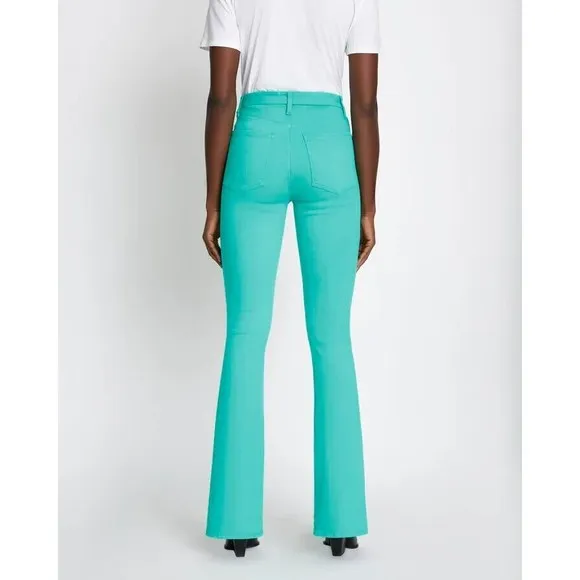 7 For All Mankind Size 26 Ultra High Rise Skinny Boot Jeans Atlantis Green Denim