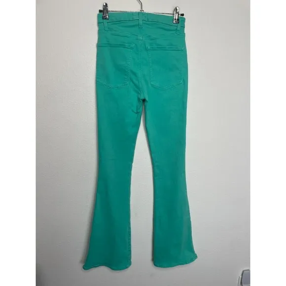 7 For All Mankind Size 26 Ultra High Rise Skinny Boot Jeans Atlantis Green Denim