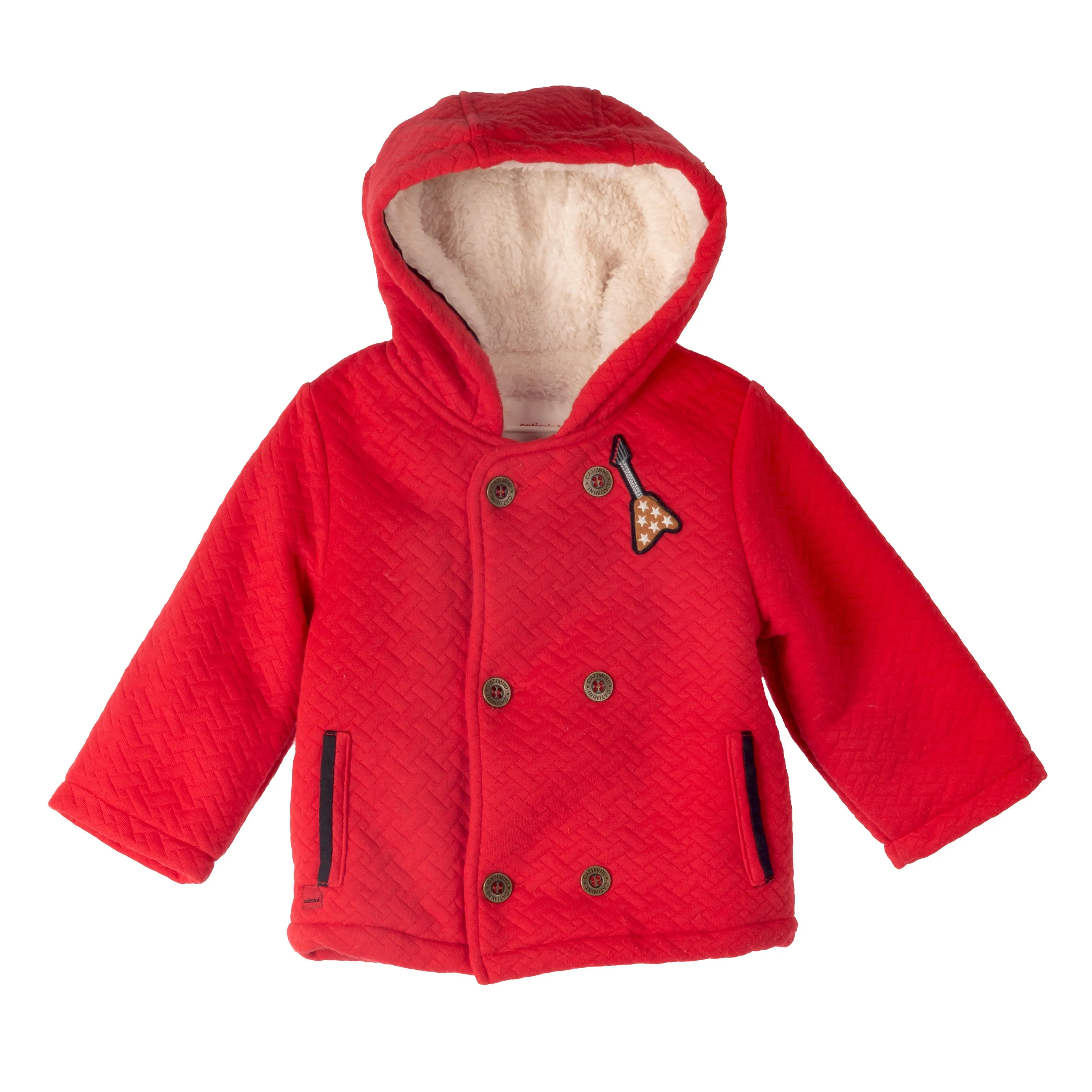 [9-12m] Catimini Red Sherpa Lined Coat