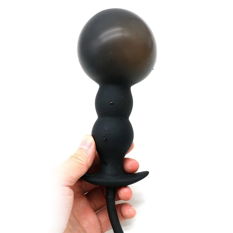 9068M      Inflatable Silicone Beaded Anal Trainer Plug