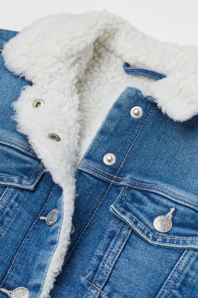 [9/10y] Lined Denim Jacket