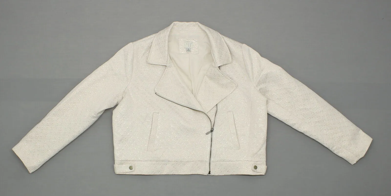 A New Day Women's Jacquard Bomber Jacket Ivory XL