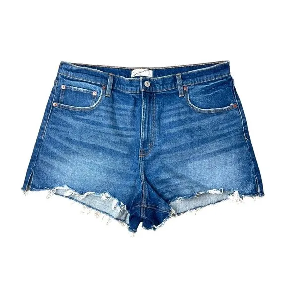 Abercrombie &amp; Fitch Jean Shorts The Cutoff Short High Rise Demin NWT Size 33
