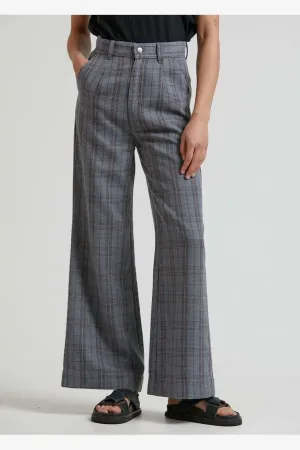 AFENDS MAISIE - HEMP CHECK FLARED PANT