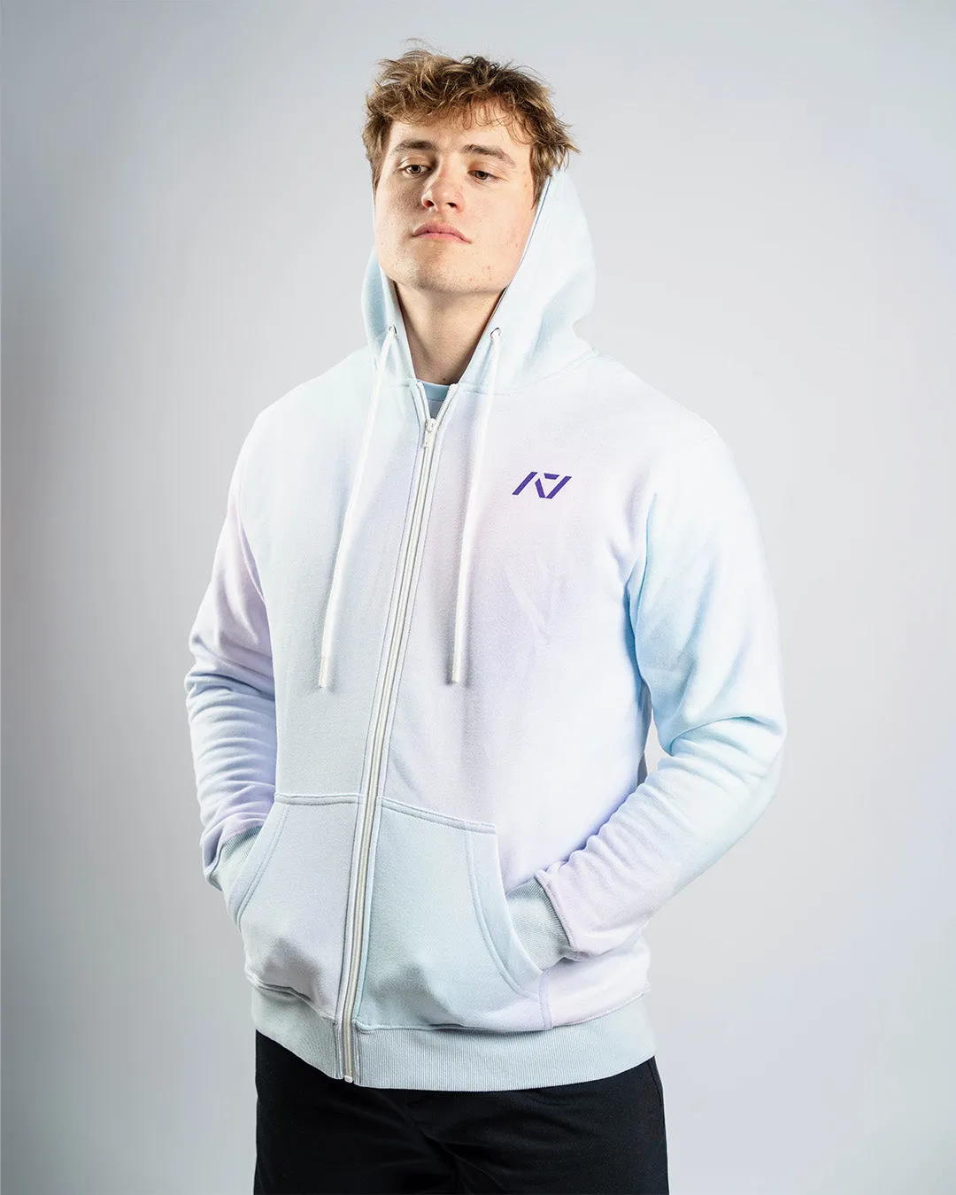 Affirmation Zip Non Bar Grip Hoodie - Pastel