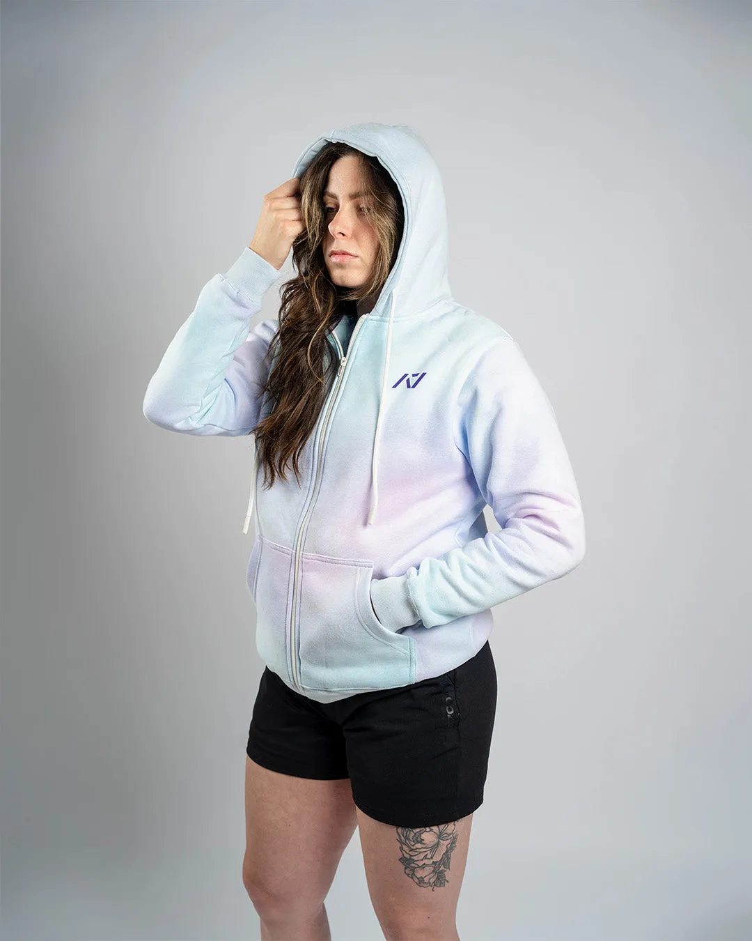 Affirmation Zip Non Bar Grip Hoodie - Pastel