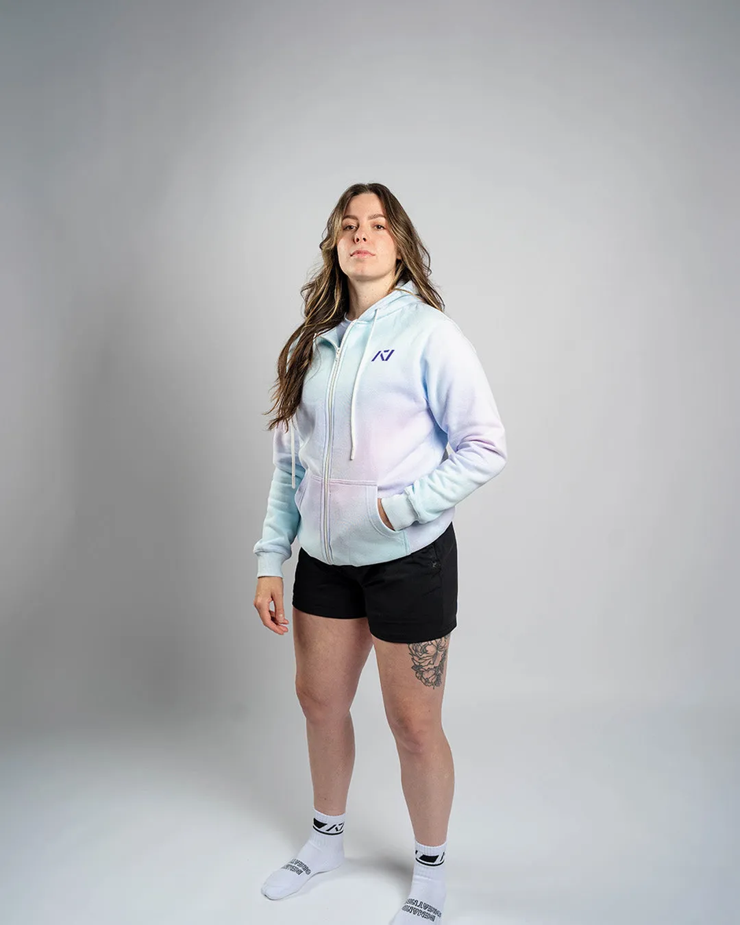 Affirmation Zip Non Bar Grip Hoodie - Pastel