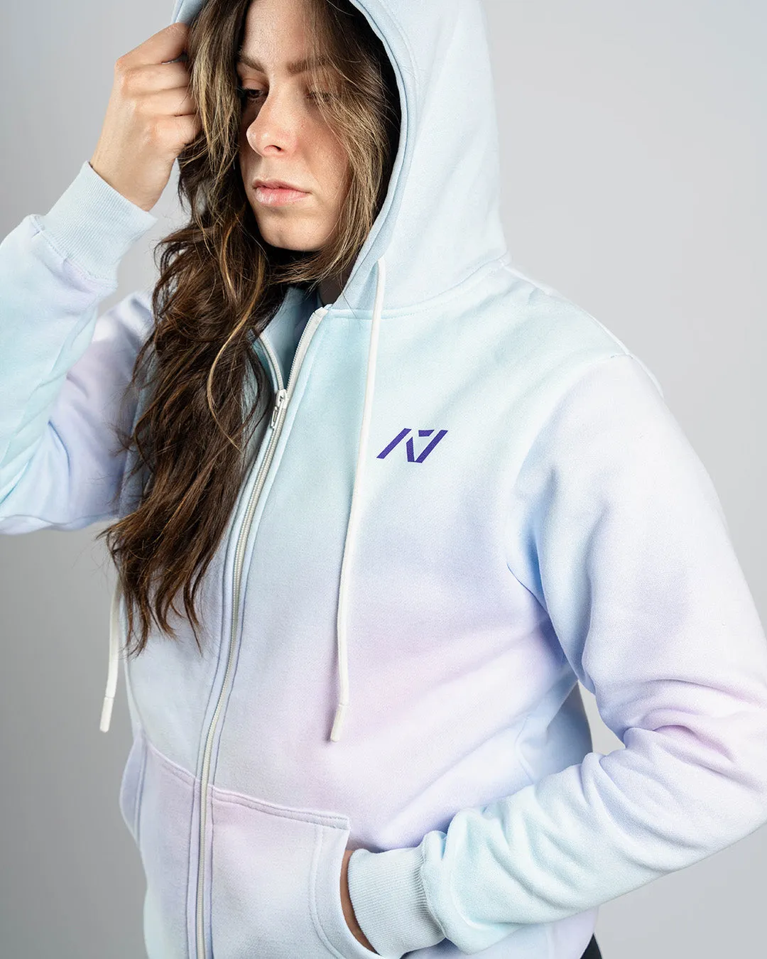 Affirmation Zip Non Bar Grip Hoodie - Pastel