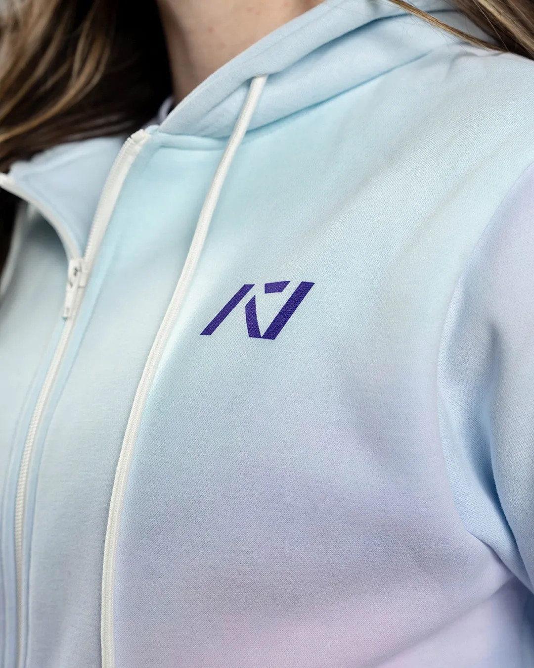 Affirmation Zip Non Bar Grip Hoodie - Pastel