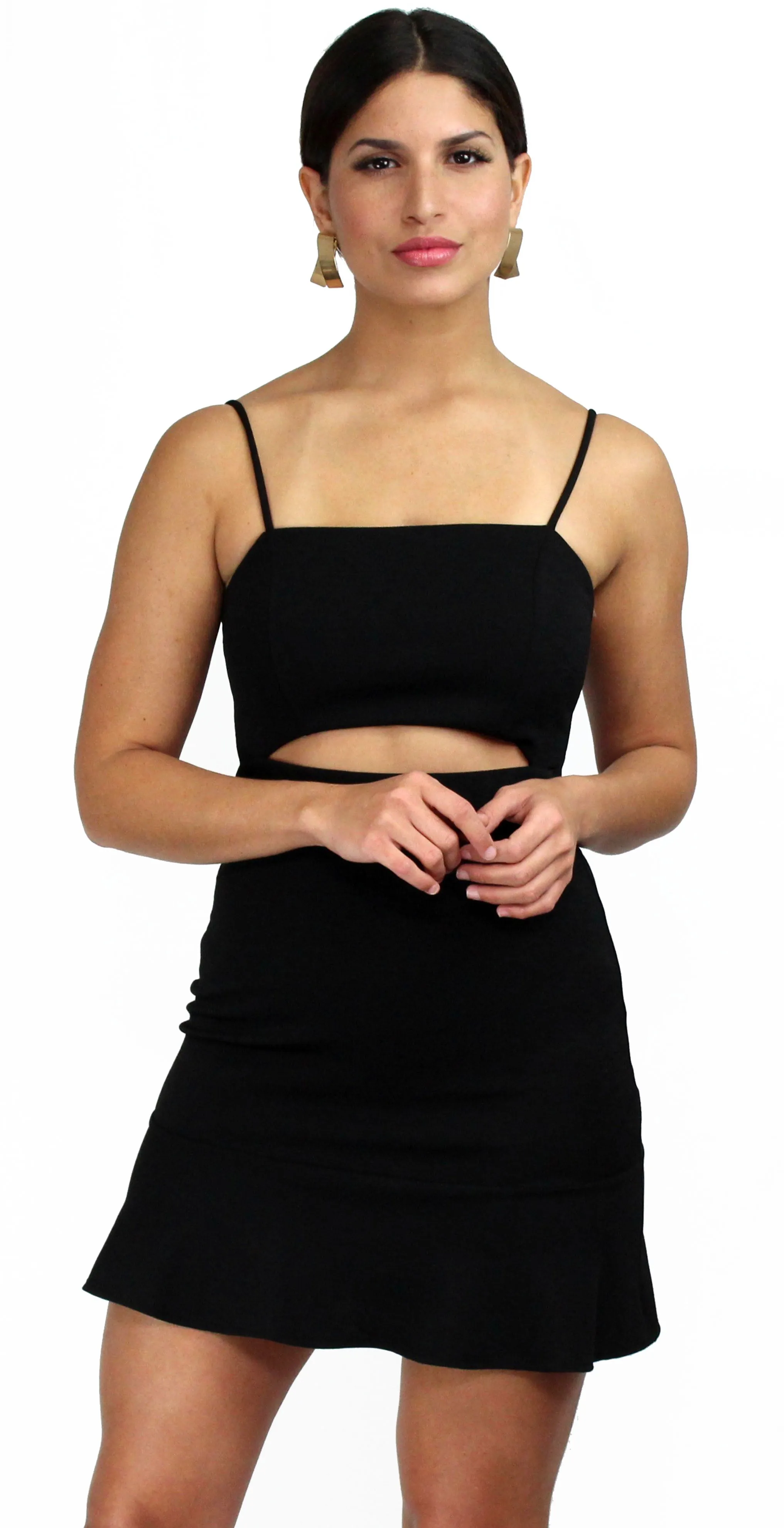 After Hours Black Cutoff Bodycon Dress