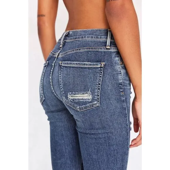 AGolde A Golde Blue Sophie High-Rise Distressed Skinny Jeans Size 24