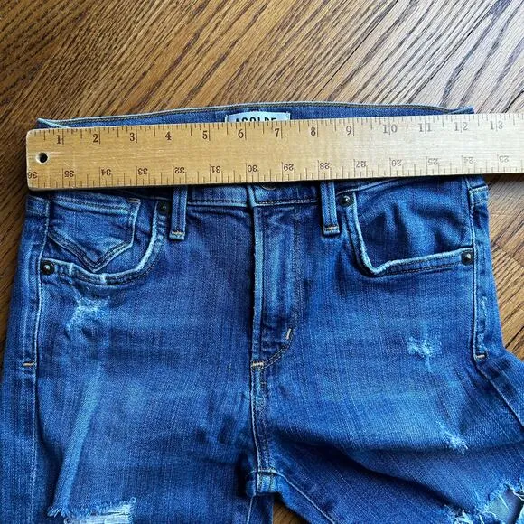 AGolde A Golde Blue Sophie High-Rise Distressed Skinny Jeans Size 24
