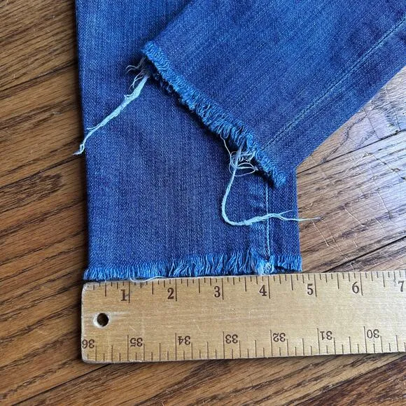 AGolde A Golde Blue Sophie High-Rise Distressed Skinny Jeans Size 24