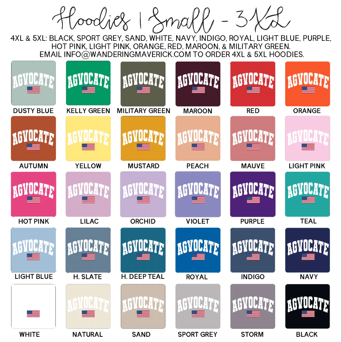 Agvocate Flag Hoodie (S-3XL) Unisex - Multiple Colors!