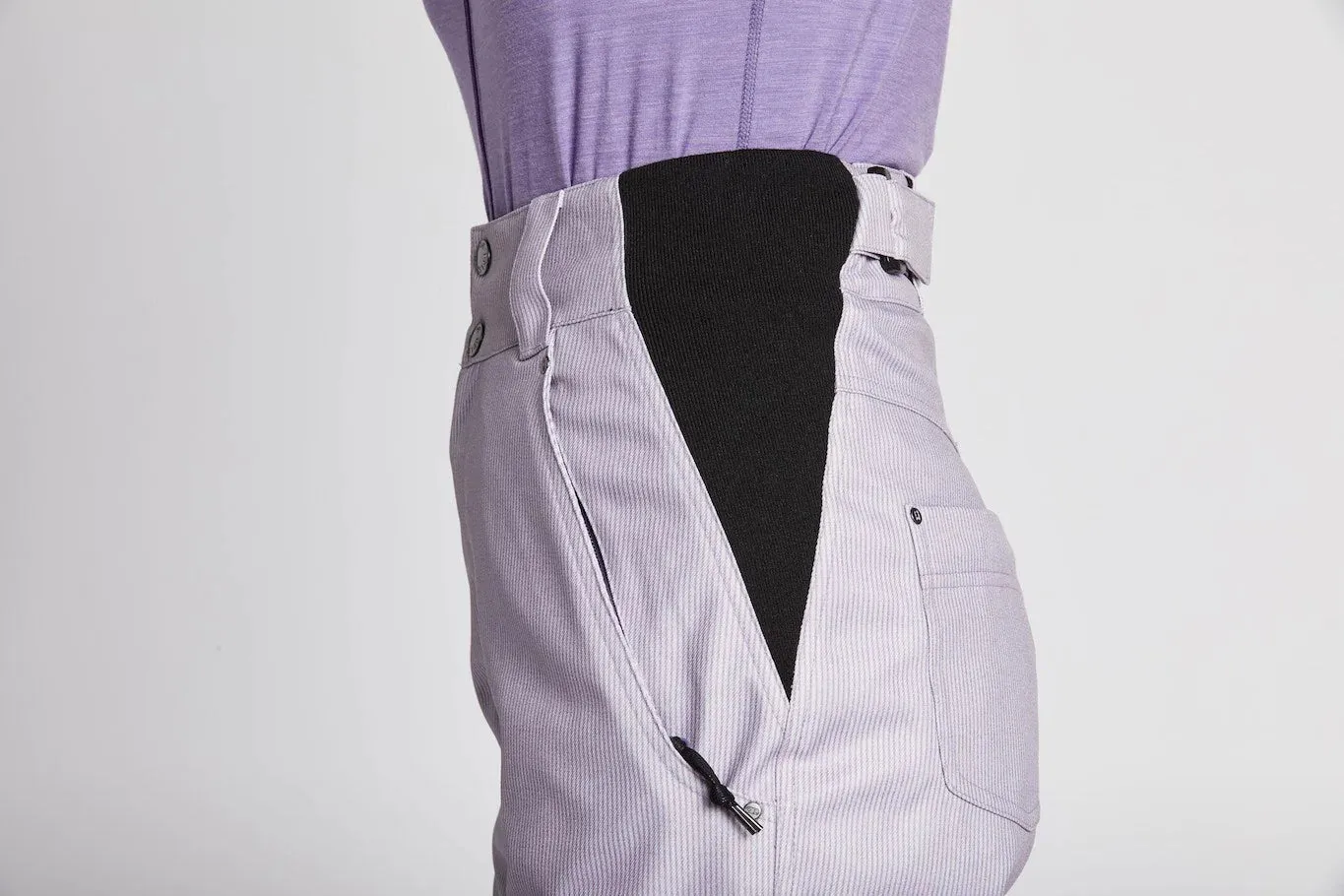 Airblaster High Waisted Pants Womens Lavender Cord Stripe