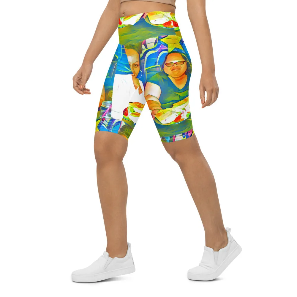 Airfros And Babyhairs Blue Mukbang All Over Print Biking Shorts
