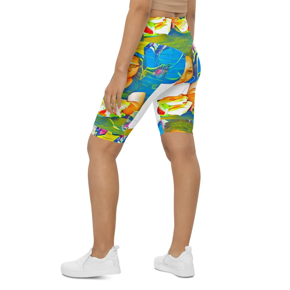 Airfros And Babyhairs Blue Mukbang All Over Print Biking Shorts