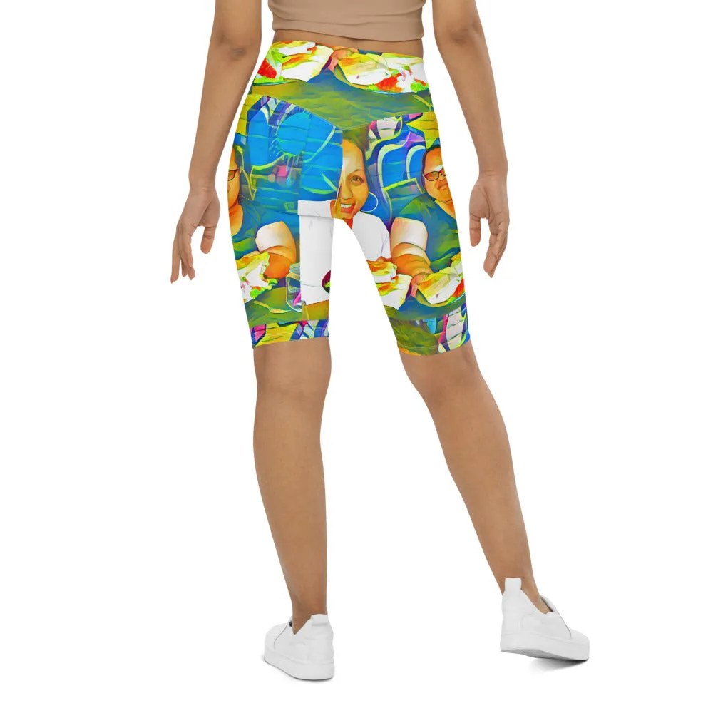 Airfros And Babyhairs Blue Mukbang All Over Print Biking Shorts