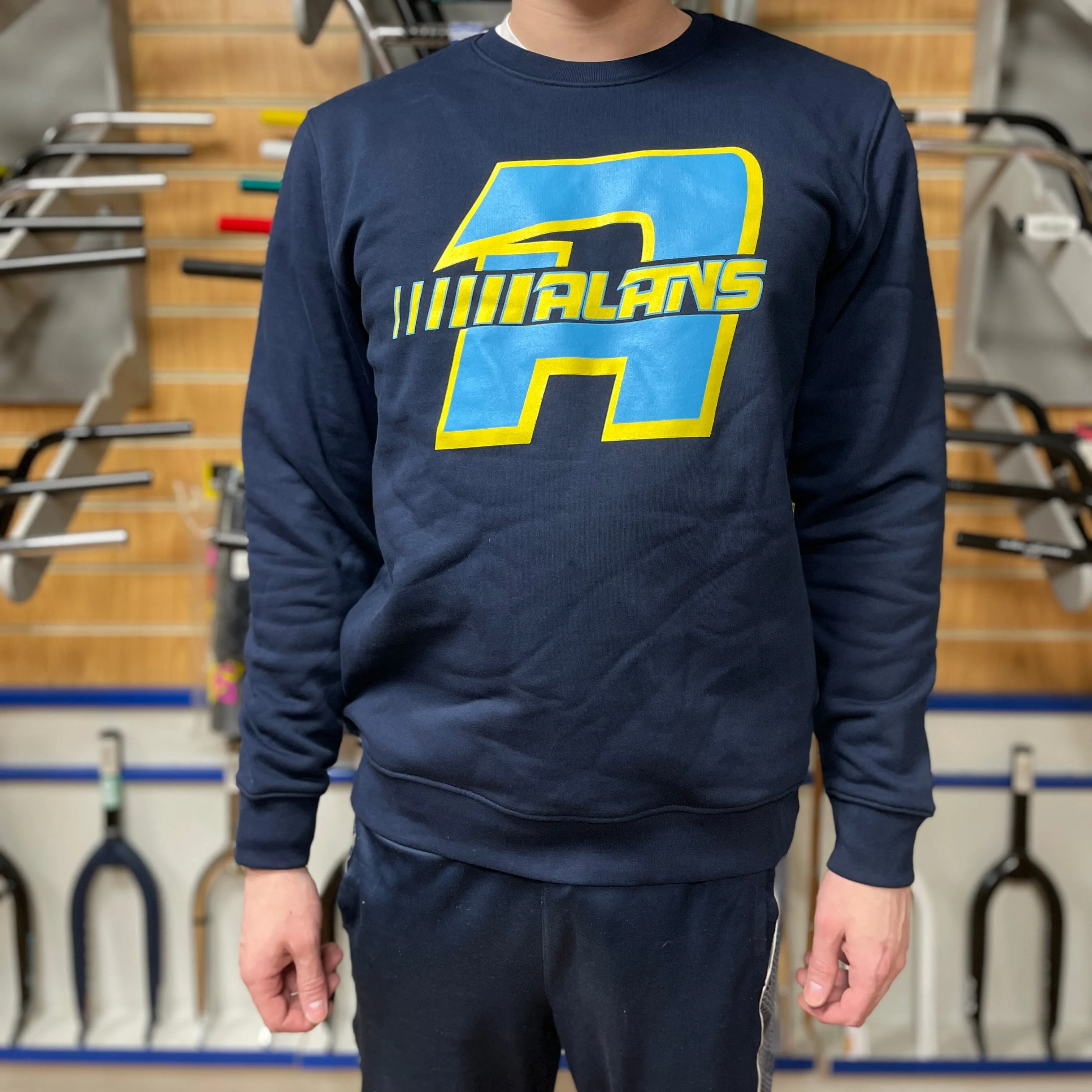Alans BMX Dino Crew Neck Sweatshirt Navy XXL