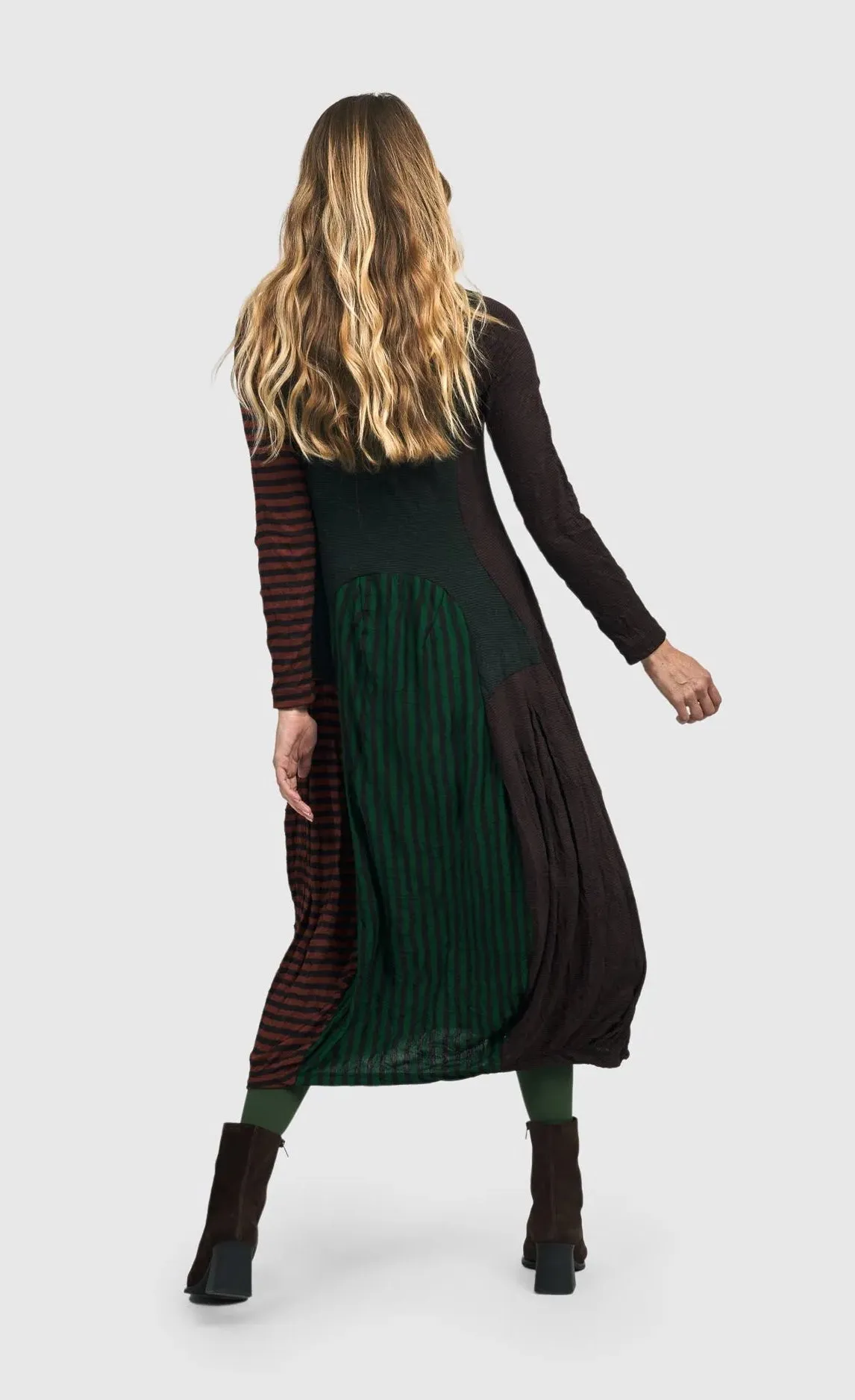 Alembika Juno Stripes Crew Cocoon Dress