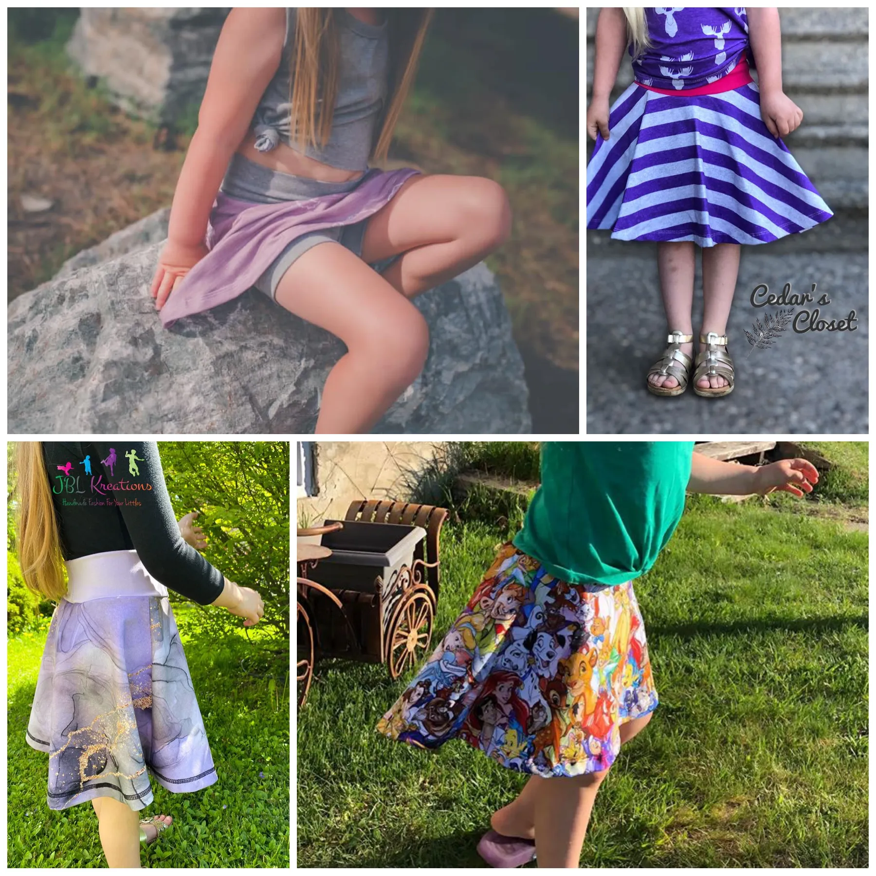 All Sizes Grow with Me Shorty Shorts & Skort - PDF Apple Tree Sewing Pattern (bonus extended sizes included)