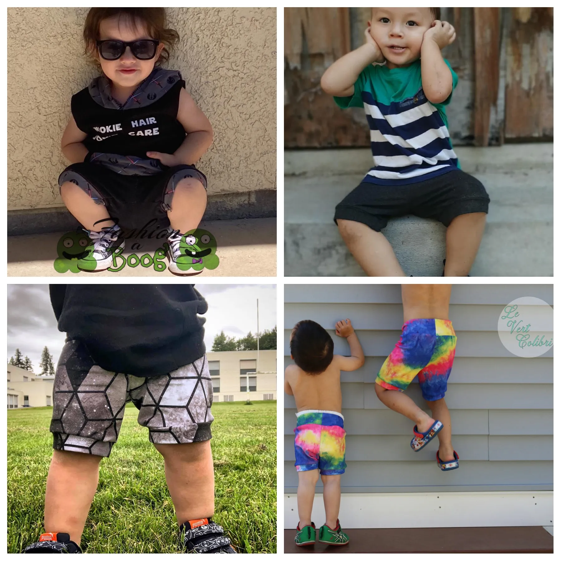 All Sizes Grow with Me Shorty Shorts & Skort - PDF Apple Tree Sewing Pattern (bonus extended sizes included)
