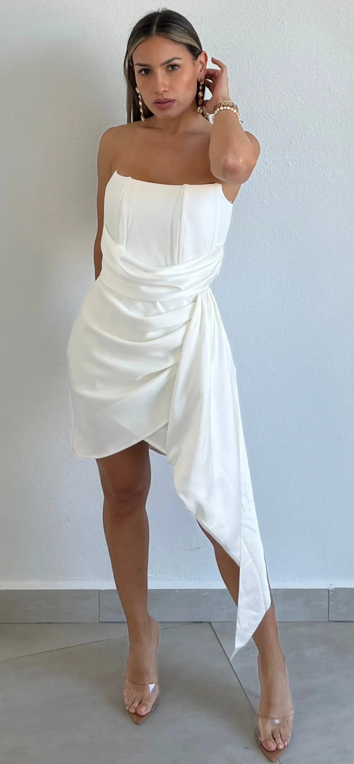 Always Celebrating White Strapless Dress